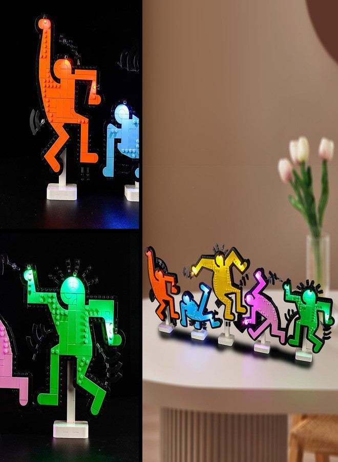 Vaodest مصباح ليد Vaodest لنموذج مكعبات ليغو 31216 Keith Haring Dancing Figures، متوافق مع النموذج 31216 (مصباح ليد فقط، وليس مجموعة مكعبات البناء). - Image 5